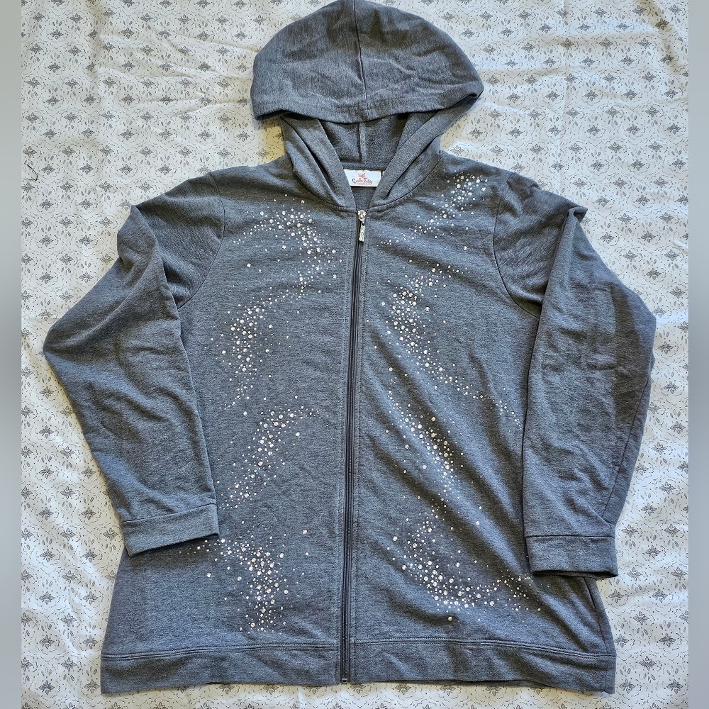 Quacker Factory Iridescent Bling Sweatshirt - image 1